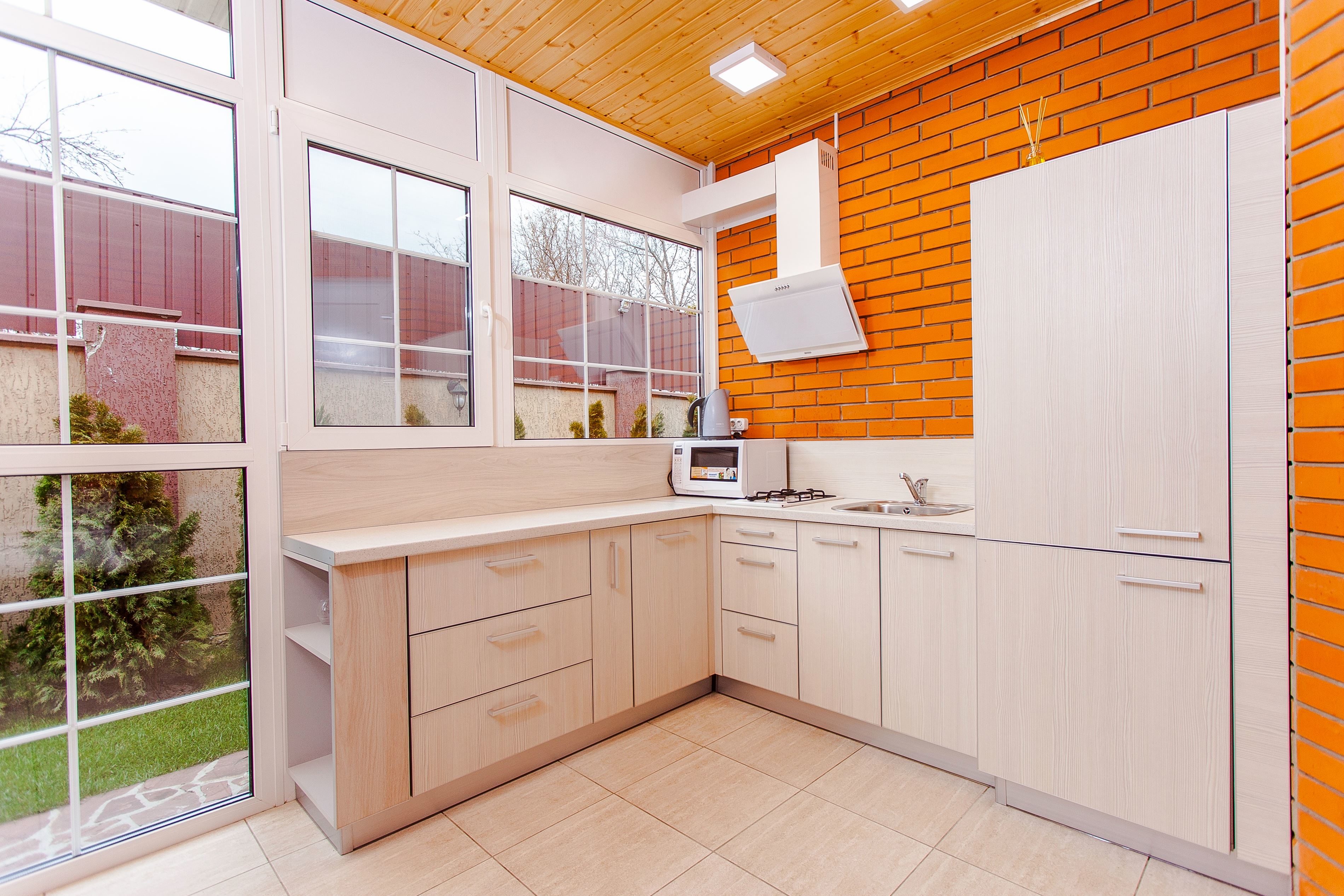 kitchen design with temple