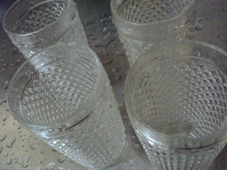 empty, glass, crystal, glasses, table