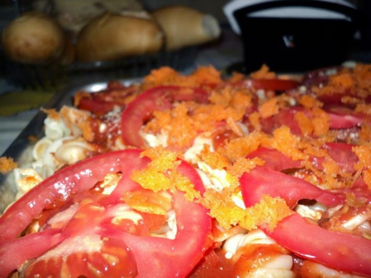 Tomaten, Kuchen, genaueren Blick, Essen