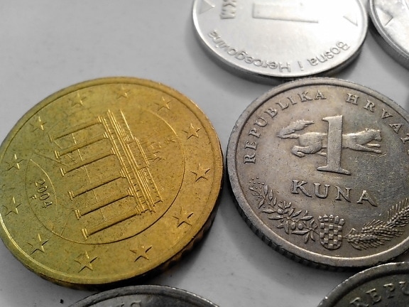 croatian, kuna, money, European, union, money, metal, coin
