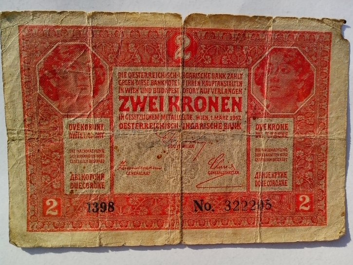 1917, maďarský, peníze, bankovky