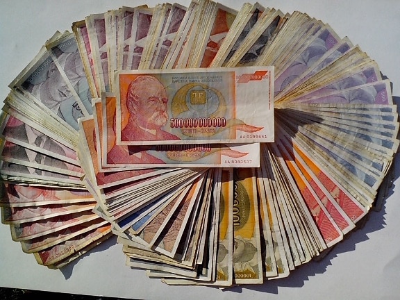 500 billion, Serbian dinar, money, big, banknotes, great, inflation, 500000000000, bill