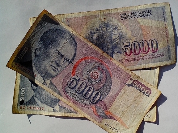 Marshal Tito, dinar, socialist federal republic, Yugoslavia, money, cash, banknotes, old