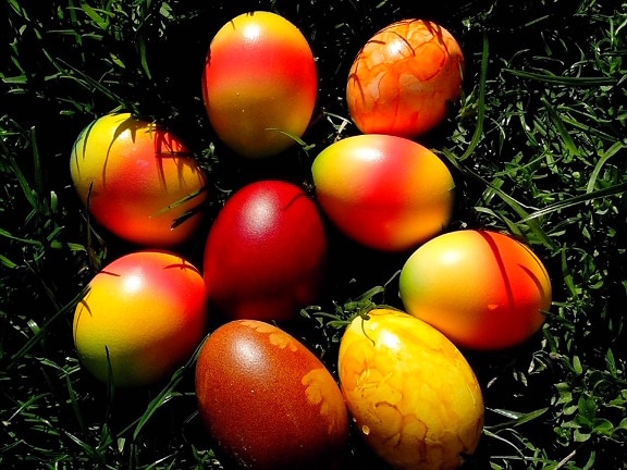 Easter eggs, Orthodox, Jesus, Christian, church, grass