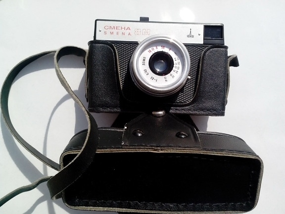 primero, soviético, unión, foto, cámara, viejo, análogo, lente