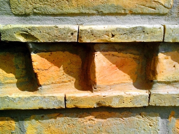 motif, argile, brique, mur