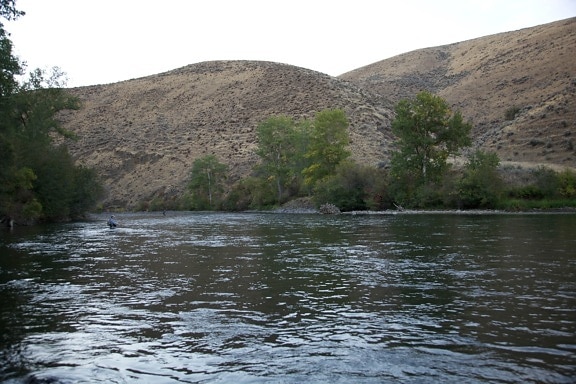 yakima, rivière, les pêcheurs, la pêche
