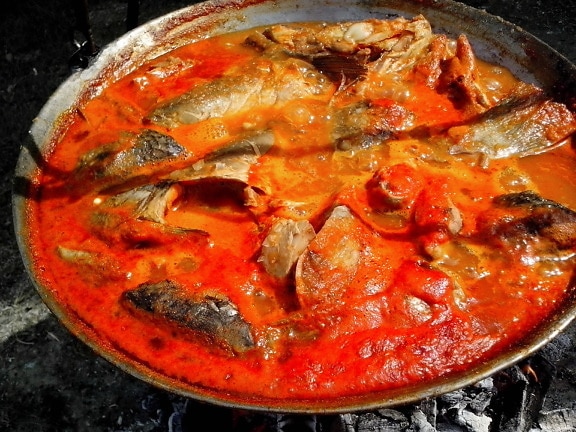 fish, stew, kettle