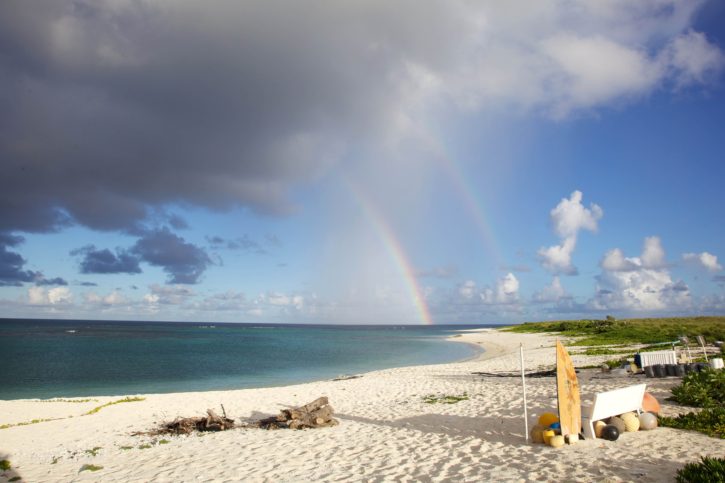 Rainbow, kesä, ranta, hiekka