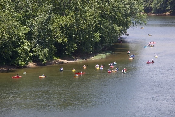 group, float, kayaking