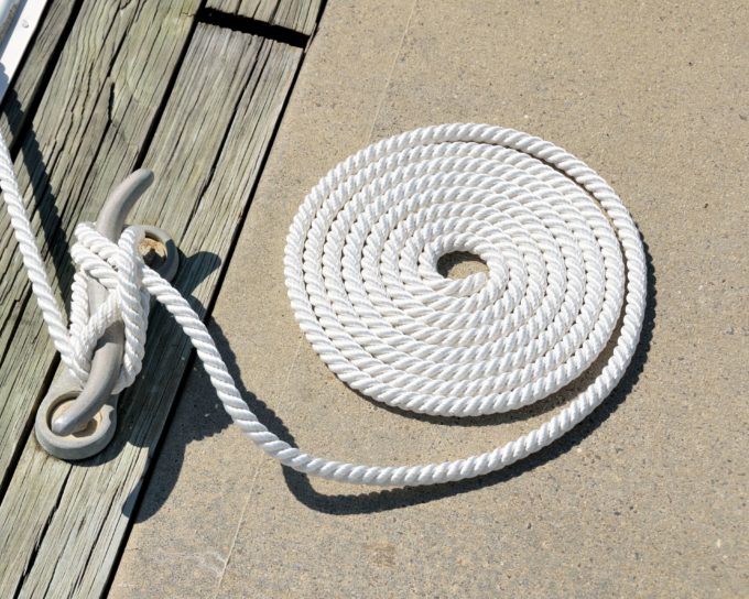 Yacht zariadenia, knot, marine, dock, lano