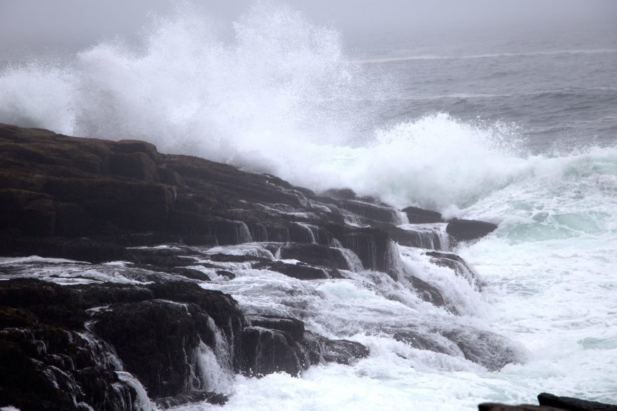 winderig weer, natuur, Oceaan, water, rotsen