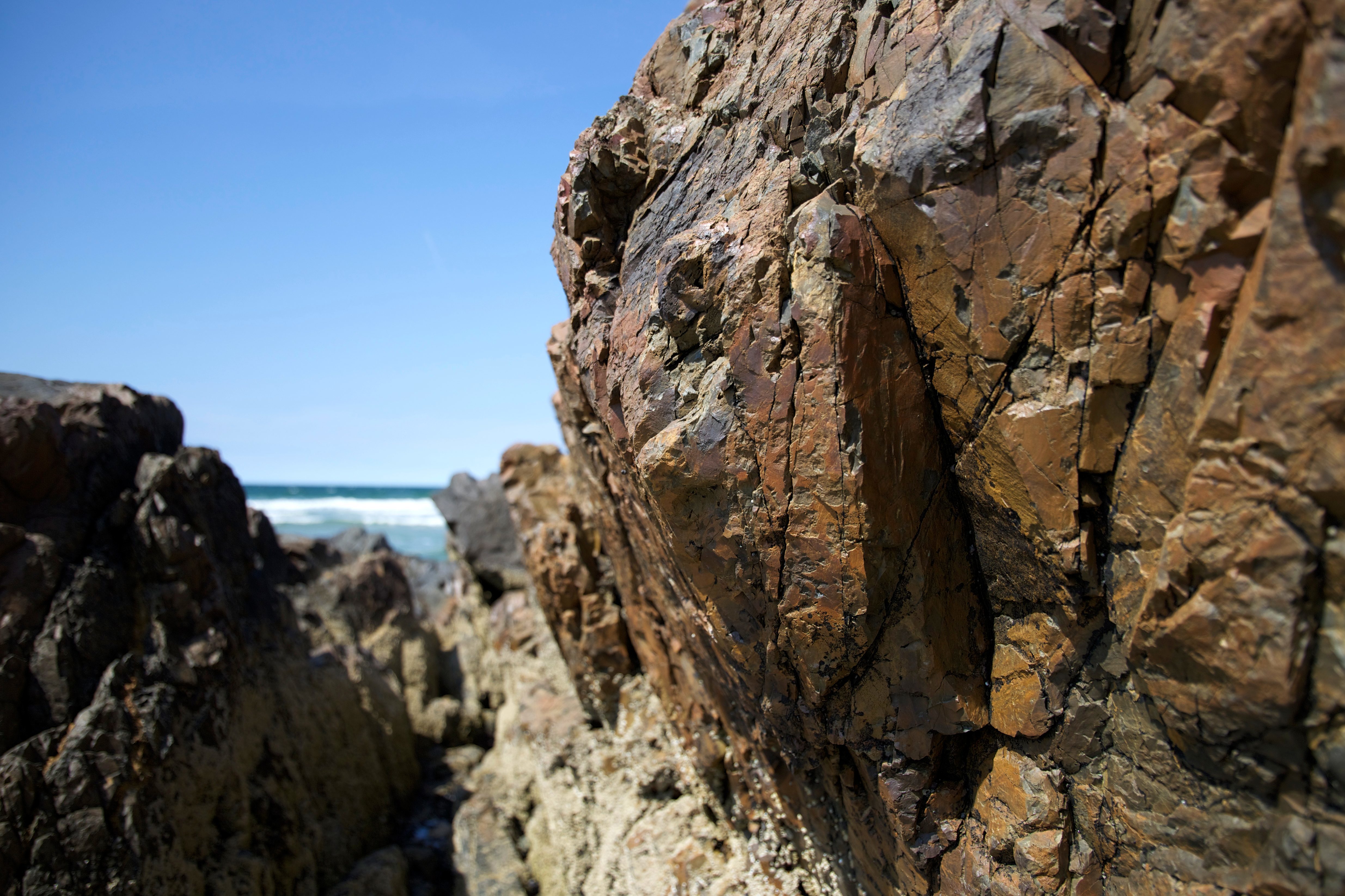 フリー写真画像 岩のテクスチャ 大きな岩 地質 海洋 岩