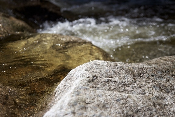 小溪, 水, 岩石, 小溪, 阳光
