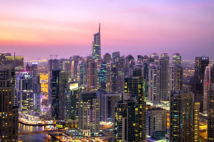 arquitetura, cidade, prédios, luzes, torre, urbano, arranha-céus, no centro da cidade, Dubai