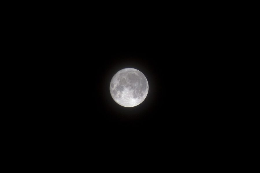 フリー写真画像 月明かりの下 真夜中 満月 自然 空 月 夜
