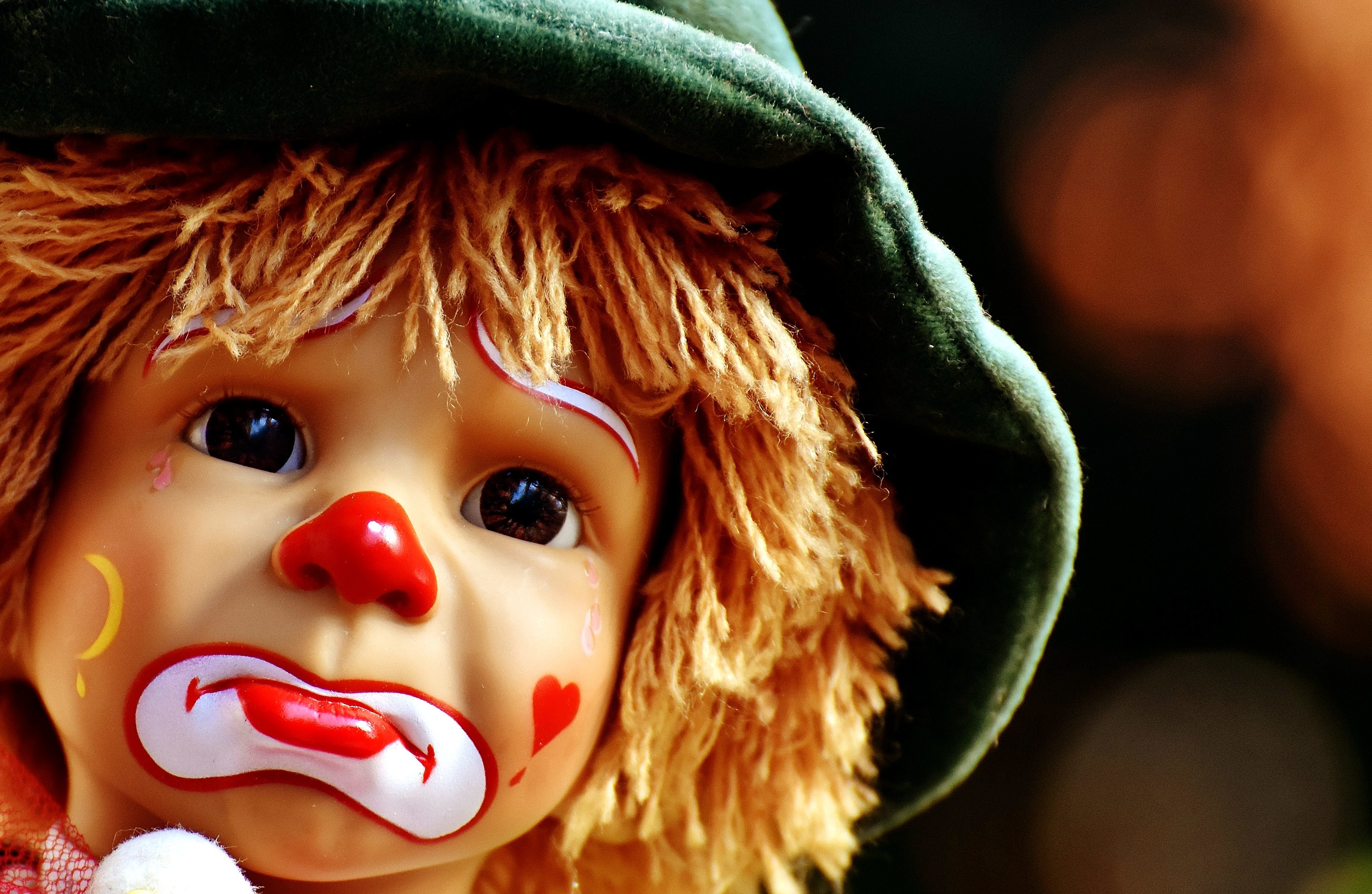 Free picture: sad clown, face, doll, toy, portrait