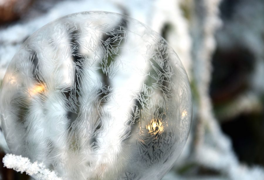 glob de cristal, rece, congelate