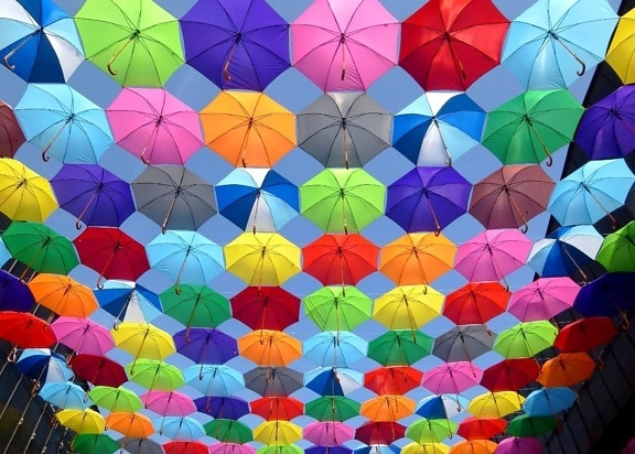 Regenschirme farbenfrohes