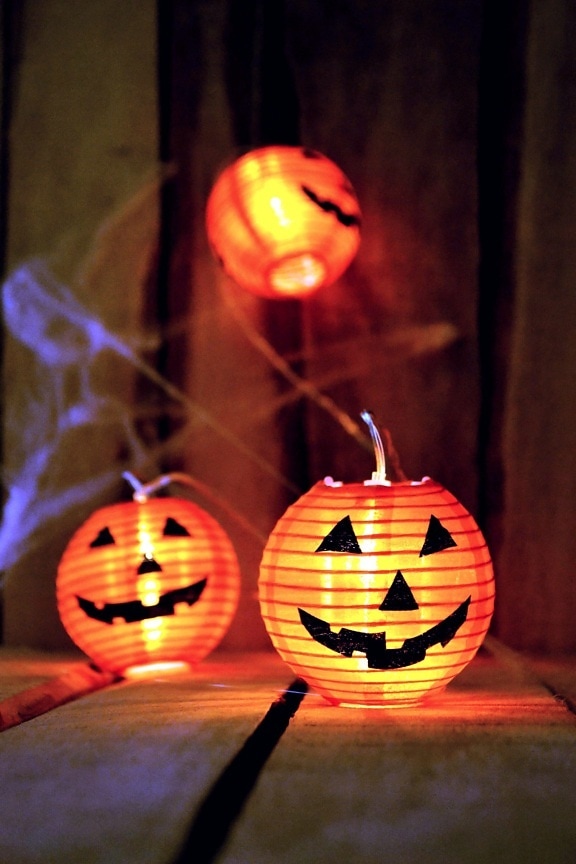 Jack O'Lantern, lampor, Halloween, pumpin
