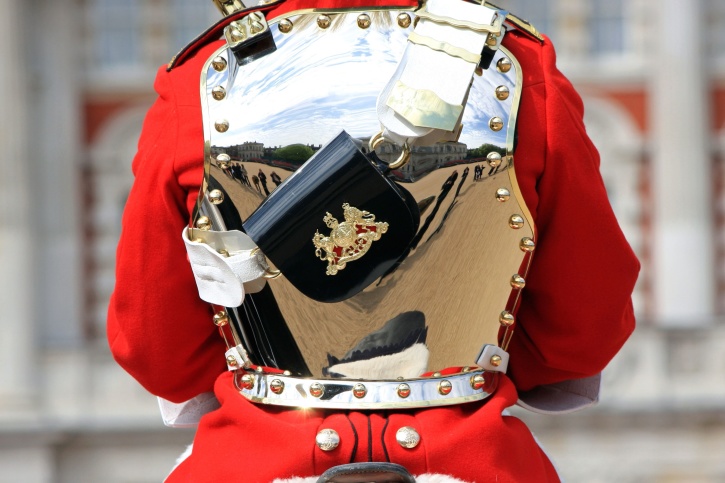 brilhante, uniforme, reflexão, royal, soldado