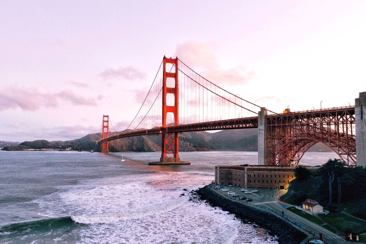 Wasser, Wellen, Brücke, Golden Gate Bridge