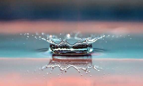 air splash, permukaan, makro, refleksi