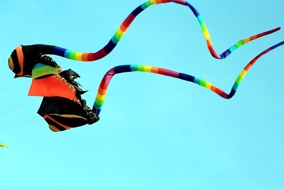 kite, flying, sky