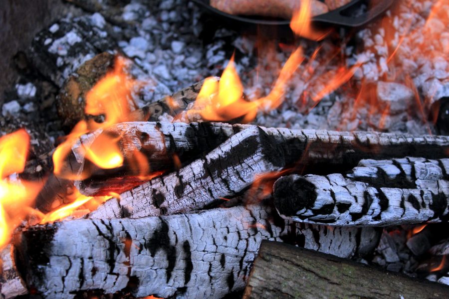 legno, fiamme, fuoco