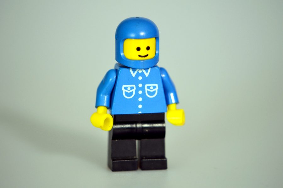 LEGO ember, játékszer, műanyag, sisak