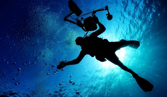 manusia, kamera, bawah air