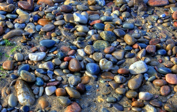 鹅卵石, 地面, 岩石