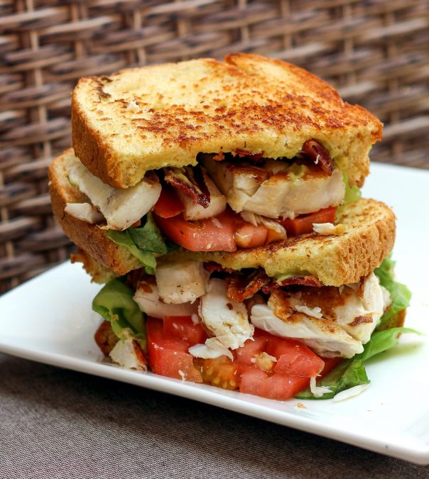salade, sandwich, plaque