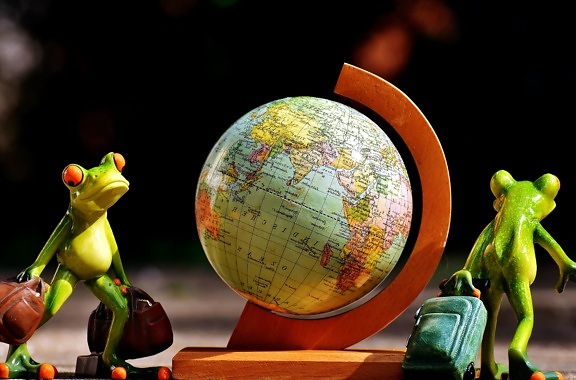 miniature globe, figures, toys
