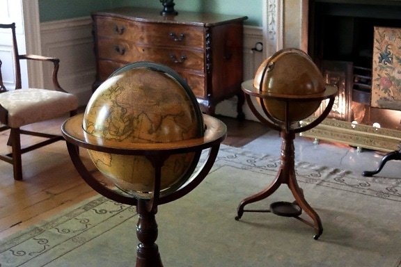 earth globe, room, interior, decoration