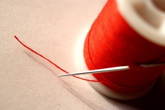 needle, sewing thread