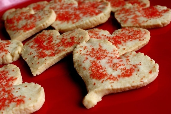 día, corazón, las galletas de San Valentín