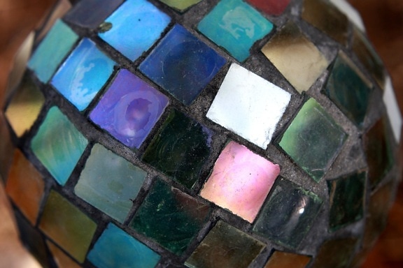 colorful, glass, mosaic, ball