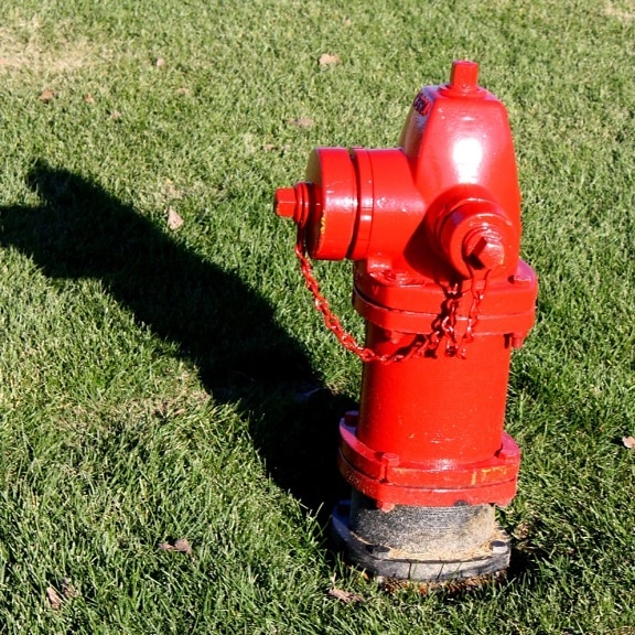 red, fire hydrant, cast iron