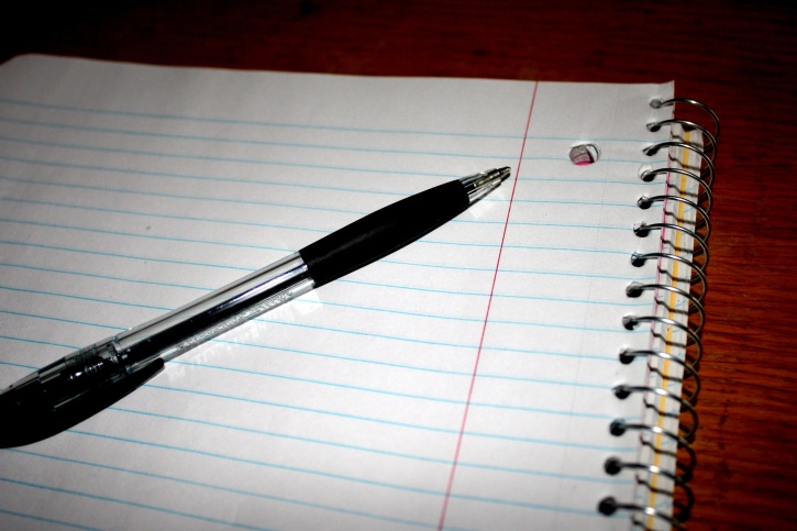 Notebook, pen