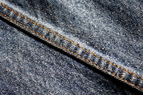 Текстильна тканина шов, джинсового, сині джинси