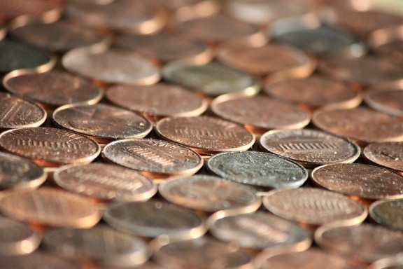 money, pennies, metal coins, penny