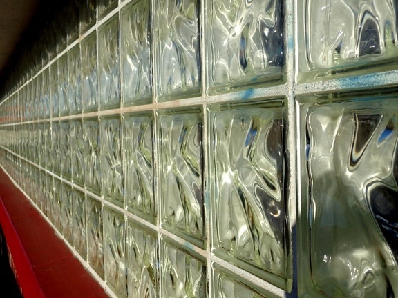 veggen, glass, murstein-vinduet