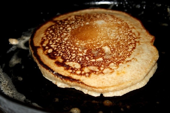 pancake, cooking, cast iron, frying pan