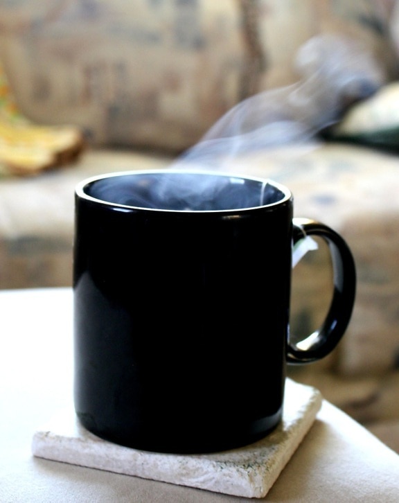 té caliente, vapor, levantamiento, taza, taza de té