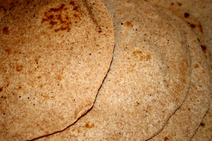 grão de trigo integral, tortilhas