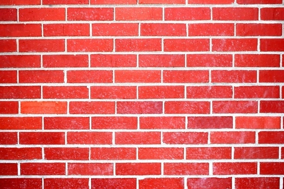 bright red, brick wall, texture