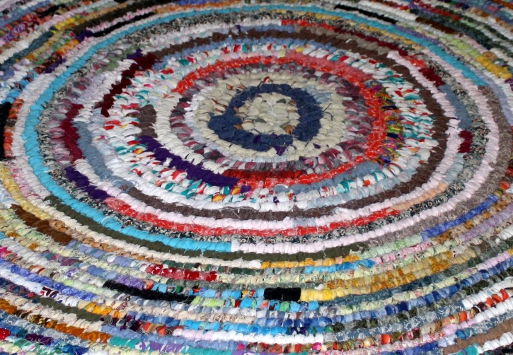 straccio colorato, tappeto, tessitura, maglia