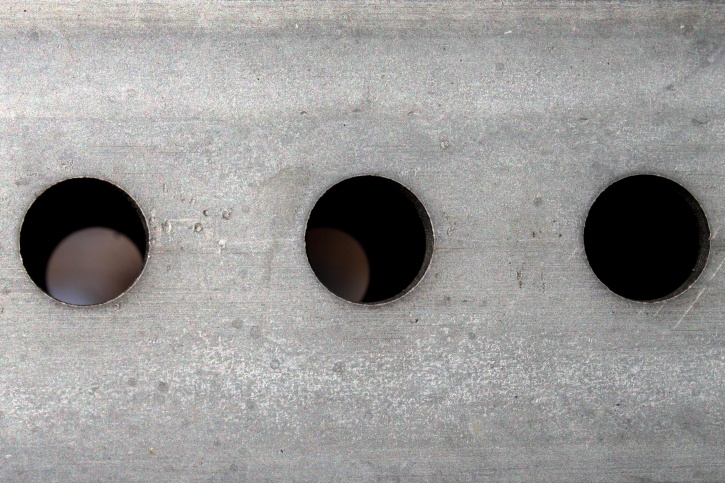 metal, signpost, holes, close, texture