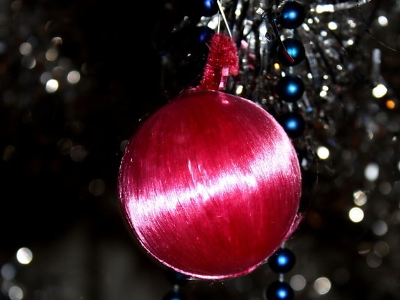 bola rosa, decoración de Navidad, ornamento, la reflexión